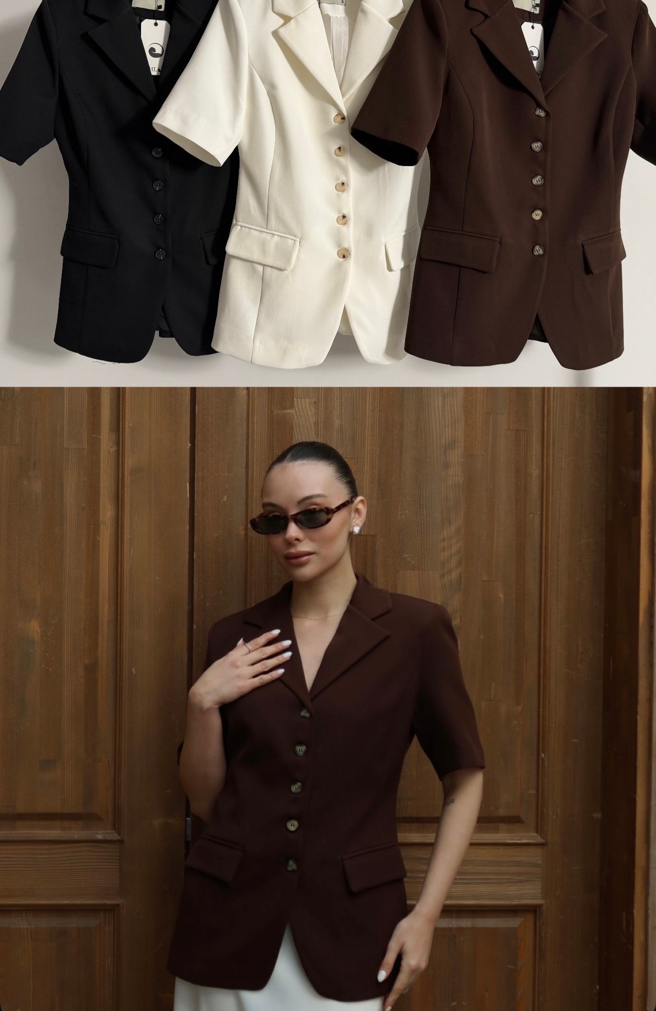 Short sleeve blazer