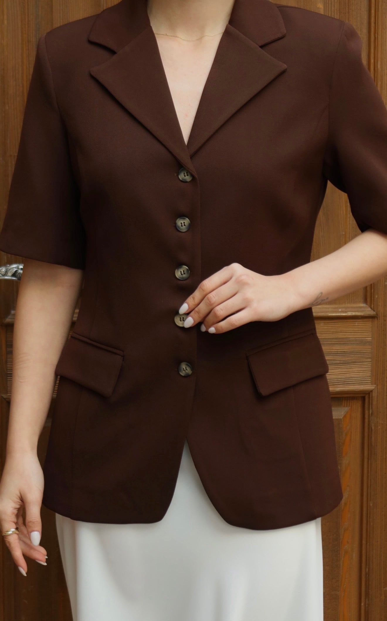 Short sleeve blazer