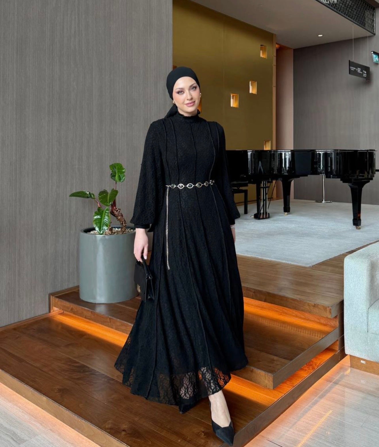 Dantel maxi dress