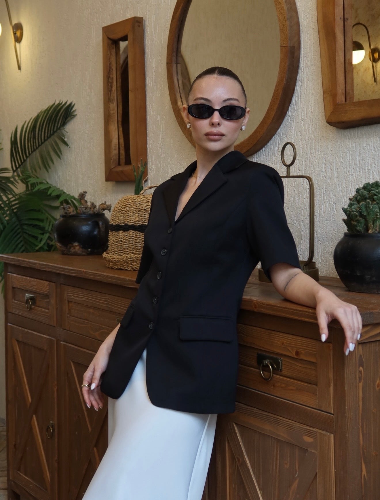 Short sleeve blazer