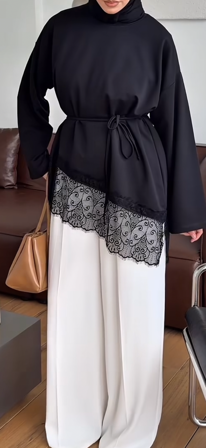 بلوزة قطنية دانتيل