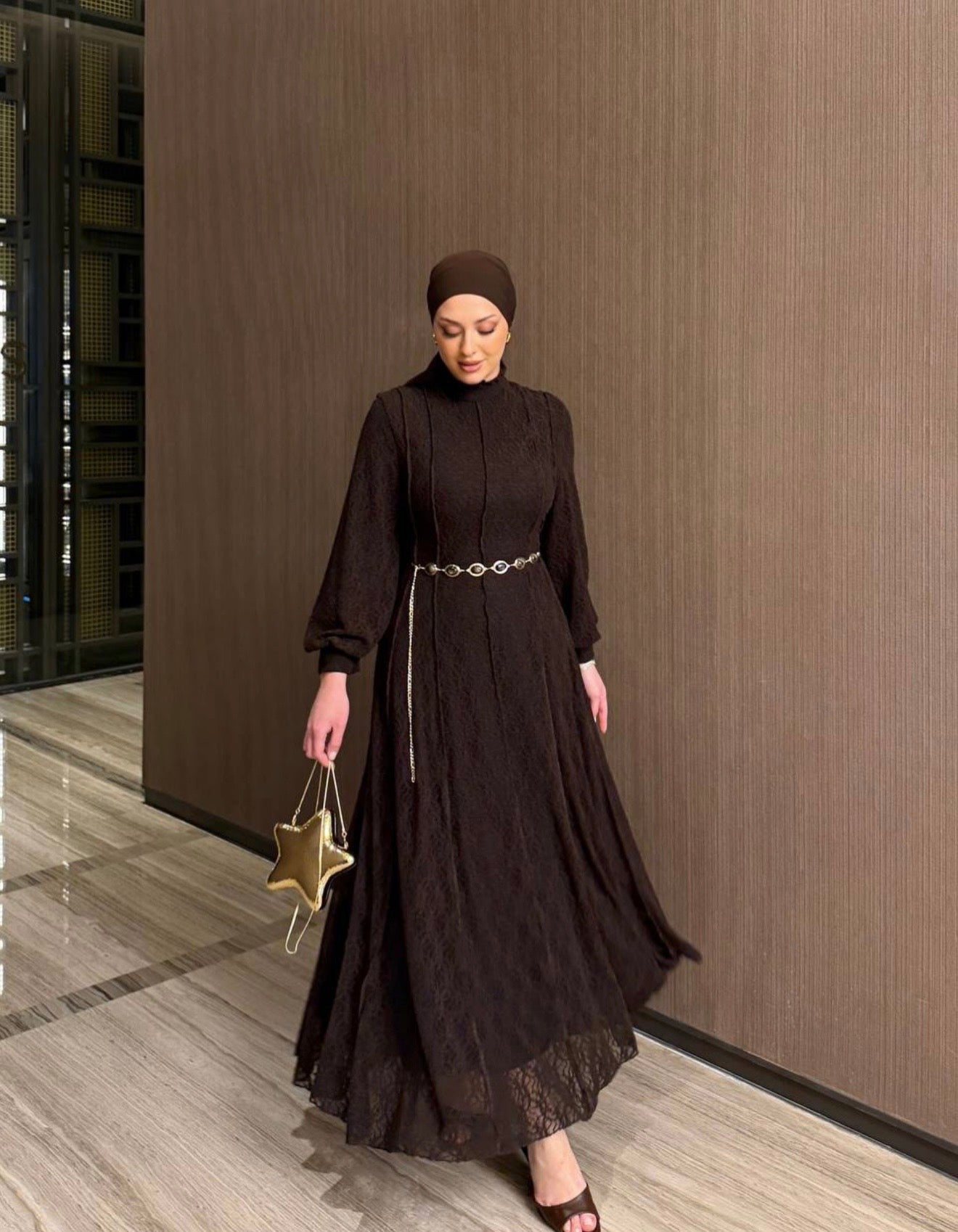 Dantel maxi dress