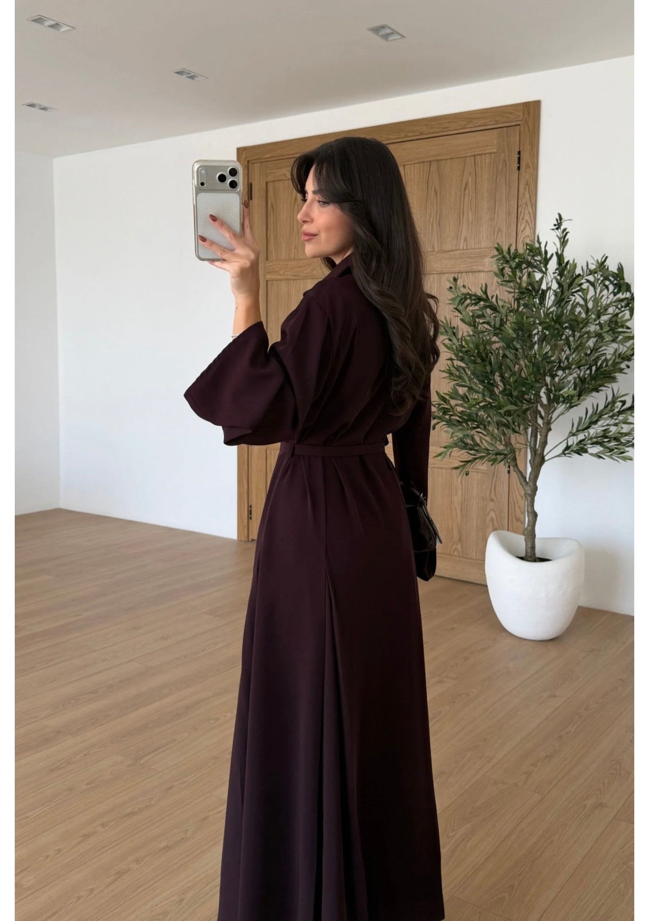 Krep shirt dress